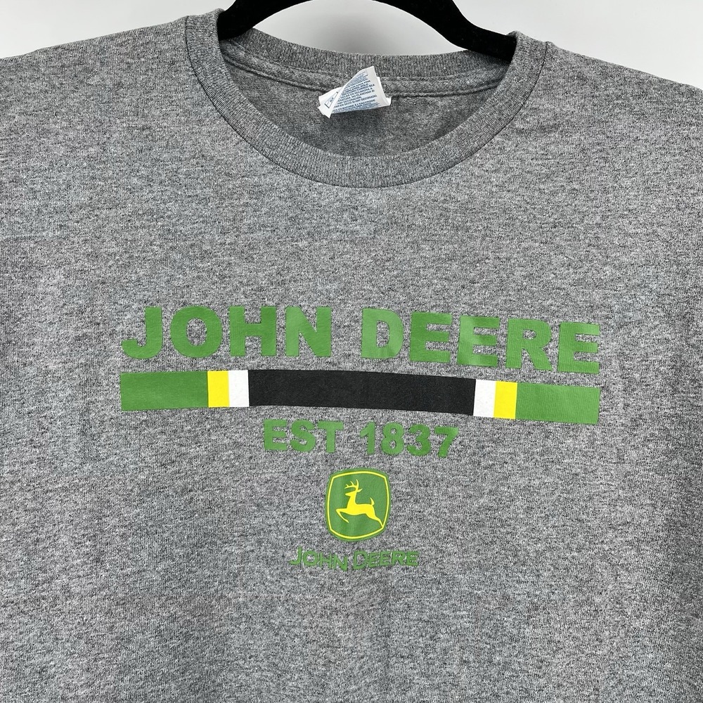 John Deere T shirt Men's Medium Gray Delta